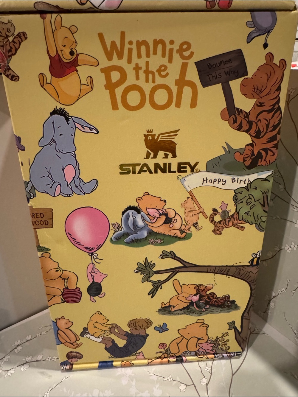Stanley X   Limited EditionYellow Winnie the Pooh Themed Insulated Bottle 40 oz